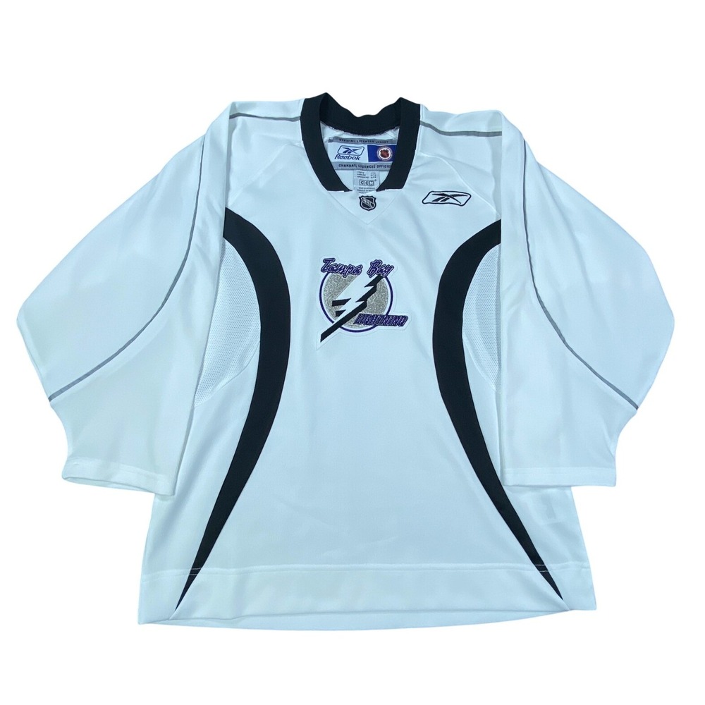 Tampa Bay Lightning Jersey Youth L/XL Reebok NHL Hockey Player Logo Official CCM